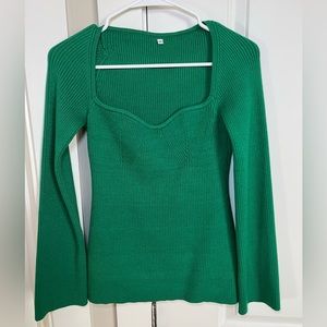 Green Knit Top